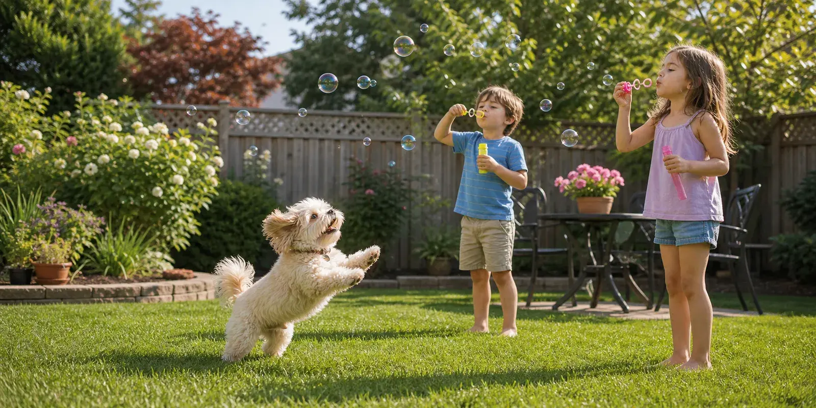 Dog-friendly backyard scene near Forest Heights