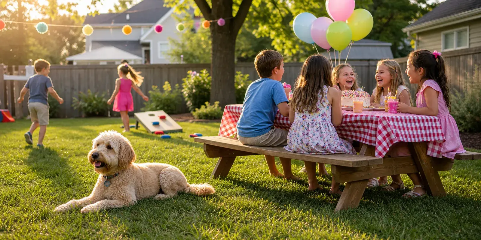 Dog-friendly backyard scene near Country Hills