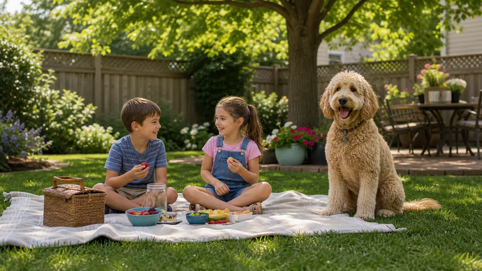 Dog-friendly backyard scene near Old University