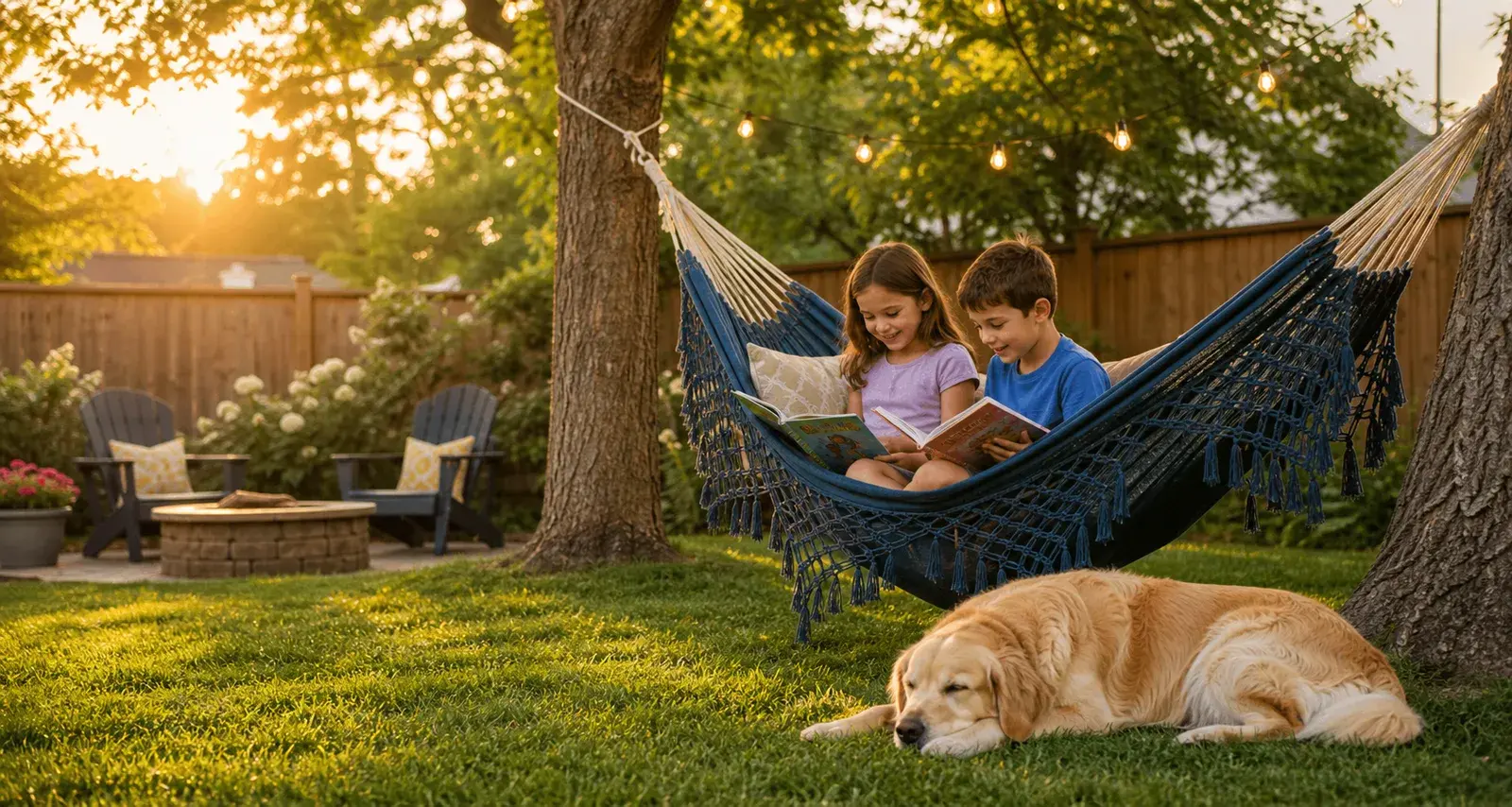 Dog-friendly backyard scene near Hespeler