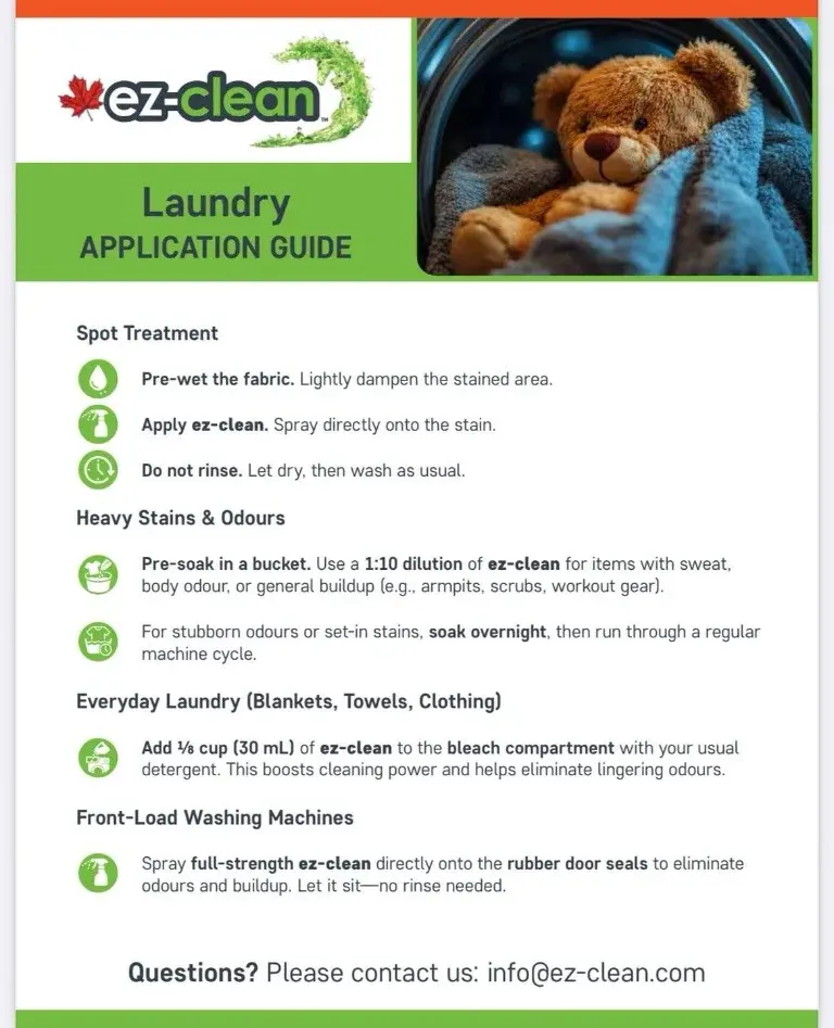 ez-clean laundry application guide